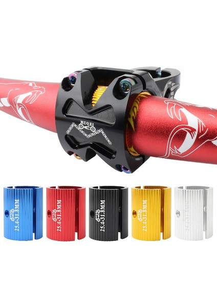 Siyah 31,8-35 mm Stili Dağ Bisikleti Çubuk Adaptörü Redüksiyon Manşonu Alüminyum Alaşımlı Yol Mtb Bisiklet Direksiyon Gövdesi Adaptörü Shim (Yurt Dışından)