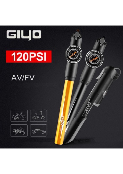 GP-04S-SIYAH Tarzı Bisiklet Pompası Çatal Şok Lastik Şişirme Wçıkarılabilir Ölçer Boşaltma Katlanabilir Sap Hortum Teleskopik Varil (Yurt Dışından) fırsatları