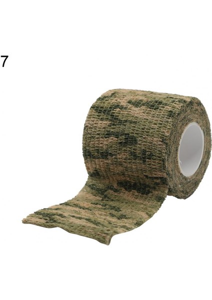 No.7 Tarzı Açık Hava Için Askeri Kamuflaj Bant Anti-Çizik Kendinden Yapışkanlı Geniş Kullanım Alanı Stretch Bandaj Bant Kamuflaj Bant Rulosu (Yurt Dışından)