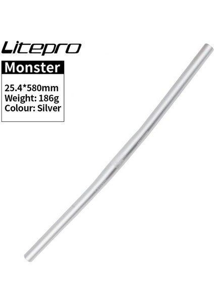 Kırmızı 540MM Tarzı Litepro Yatay Saplı Sabit Evrensel Tek Şekilli Bisiklet Direksiyonu Yüksek Dayanıklılıkta Bisiklet Direksiyonu Açık Hava Sürme Canavarı (Yurt Dışından)