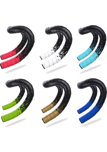 Siyah Mavi Tarzı Yol Bisikleti Bisiklet Direksiyon Bandı Tutma Kolu Yastıklı Deri Uç Tıkaçlarıyla Kaymaz Kavrama Direksiyon Bandı Bisiklet Aksesuarları (Yurt Dışından) fırsatları