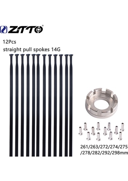 12 Adet 298MM Tarzı Ztto Aero Mtb Bisiklet Yol Bisikleti Düz Çekme Radyolu Jant Teli ve Meme Cr Crossrıde Ak Aksıub C Tekerlekler Için (Yurt Dışından) fiyatları