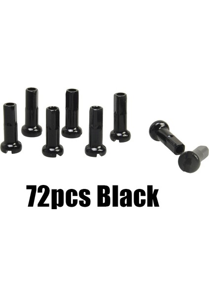 72 Adet Siyah Stil Alüminyum Alaşım Dağ Yol Bisikleti Bisiklet 14G Konik Göbek Ucu Kapağı 2.0 x 14MM Çoklu Paket (Yurt Dışından)