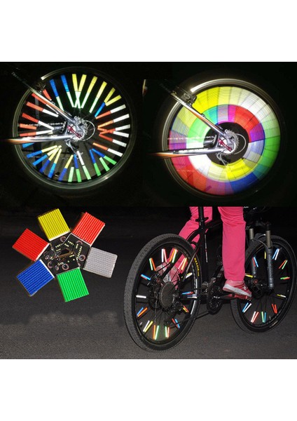 Kırmızı Stil Bisiklet Tekerlek Jant Reflektör Klipsleri Mtb Yol Bisikleti Yansıtıcı Şerit Tüp Bisiklet Reflektör Катафоты Для Вelosipеда (Yurt Dışından)