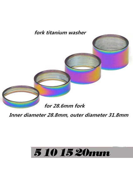 Altın 15MM Tarzı Mtb Yol Bisikleti Çatal Titanyum Artırma Halkası Için Bisiklet Ön Çatal Yıkama Titanyum Daire (Yurt Dışından)