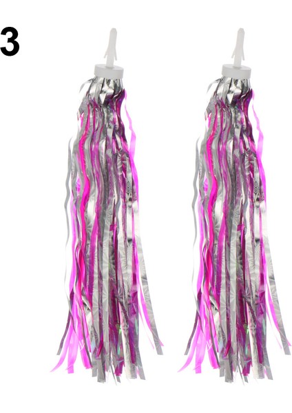 NO.45294 Stili 2 Adet Üç Tekerlekli Bisiklet Direksiyonu Scooter Parçaları Püsküller Akışkanlar Püskül Bisiklet Bisiklet Dekorasyon Çocuk Kız Erkek Bisiklet Aksesuarları (Yurt Dışından)