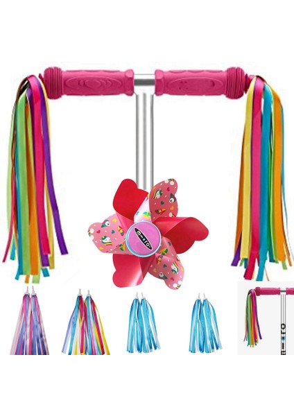 NO.45294 Stili 2 Adet Üç Tekerlekli Bisiklet Direksiyonu Scooter Parçaları Püsküller Akışkanlar Püskül Bisiklet Bisiklet Dekorasyon Çocuk Kız Erkek Bisiklet Aksesuarları (Yurt Dışından) fırsatları