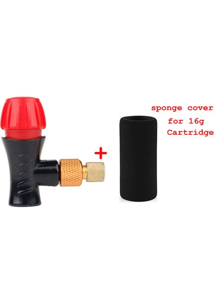 Pompa ve Sünger Tarzı Bisiklet 16G Co2 Kartuş Adaptör Pompası Bisiklet Dağ Yol Bisikleti Mini Taşınabilir Hava Pompası Lastik Çift Başlı Schrader & Presta Valfi (Yurt Dışından)