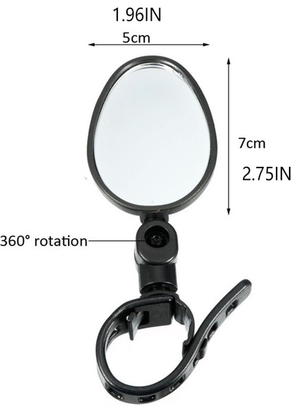1pc Oval (Düz) Tarzı Yeni Bisiklet Ayarlanabilir Arka Görüş Aynası Mtb Yol Bisikleti Güvenlik Aracı Direksiyon Çubuğu Arka Bakış Bisiklet Aynaları Aksesuarları (Yurt Dışından)