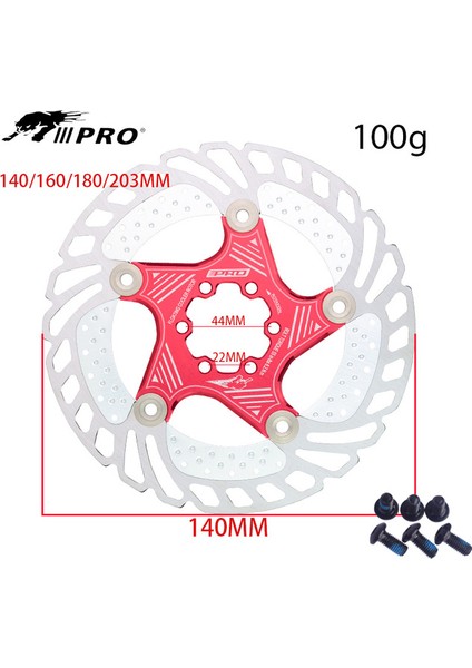 Serin 140RED Style Dağ Bisikleti Fren Diskleri Mtb Rotor Disko Bisiklet Kaliper Dağ Bisikleti Frenleri Soğutma Bisiklet Aksesuarları (Yurt Dışından)