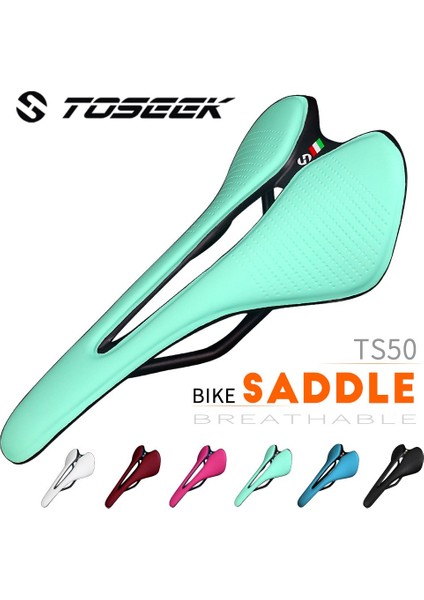 Kırmızı Stil Toseek Bisiklet Koltuk Yastığı Hafif Yol Mtb Sele Rahat Nefes Alabilen Uzun Mesafe Bisiklet Için - (Yurt Dışından)