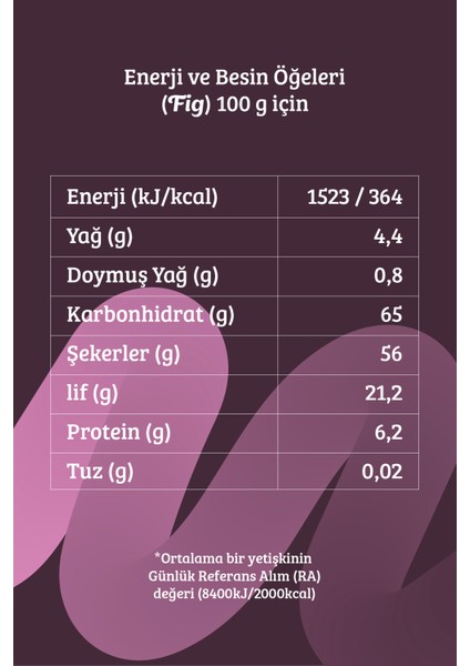 Freeze Dried Incir, Dondurularak Kurutulmuş Meyve Cipsi, Freeze Dry Meyve Kurusu 30GR