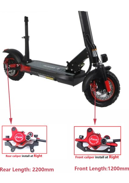 SET28 Tarzı Sıfır Kaabo Kugoo E-Bisikleti Için Zoom Bike Elektrikli Scooter Güç Kapalı Kontrol Yağ Hidrolik Disk Fren Kaliperi (Yurt Dışından)