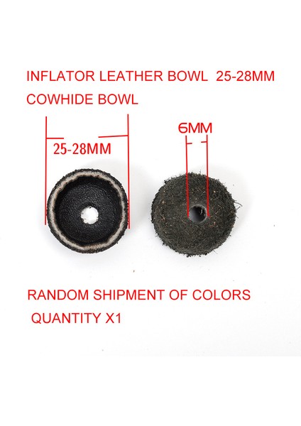 25-28MM Stili Bisiklet Inflator Aksesuarları Sığır Derisi Kase Vintage Pompa Onarım Inflator Sığır Derisi Kase (Yurt Dışından)