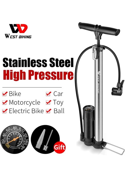 127 90PSI Turuncu Tarzı Yeni Bisiklet Pompası Süper El Hava Zemin Pompası Bisiklet Lastiği Manometre ile Schrader Presta Valf Bisiklet Aksesuarları Bicicleta Bomba (Yurt Dışından)