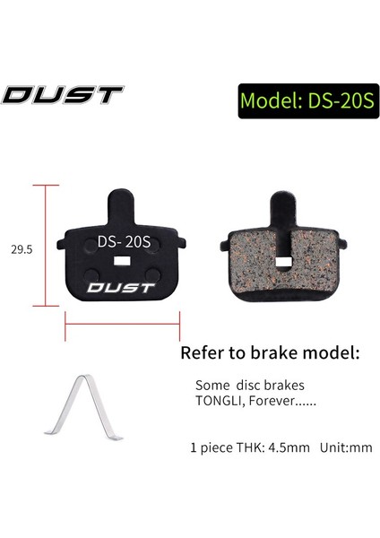 DS-20S Stili Bisiklet Disk Fren Balatası Bisiklet Hidrolik Disk Fren Balataları Yarı-Metalik Bisiklet Fren Balataları Bb5 Bb7 Için (Yurt Dışından)