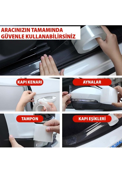 Araç Kapı Eşik Kaput Çizik Önleyici Şeffaf Koruma Folyosu - Ragle Hediyeli modelleri