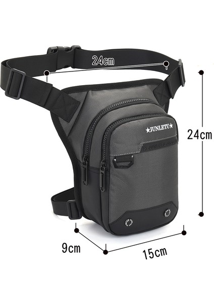 B Gri Tarzı Motorsiklet Bırak Bacak Yan Çantası Su Geçirmez Eva Sert Kabuk Çanta Açık Hava Rahat Bel Çantası Motosiklet Bisiklet Çantası Bisiklet Hip Kemer Çantası (Yurt Dışından)