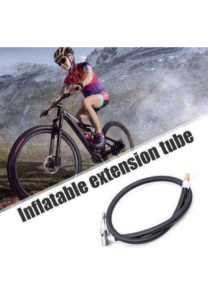 60CM Tarzı Motosiklet Bisiklet Lastik Şişirme Hortumu Hızlı Bağlantı Nozulu Mtb Bisiklet Şişirilebilir Hava Pompası Uzatma Tüp Adaptörü (Yurt Dışından) modelleri