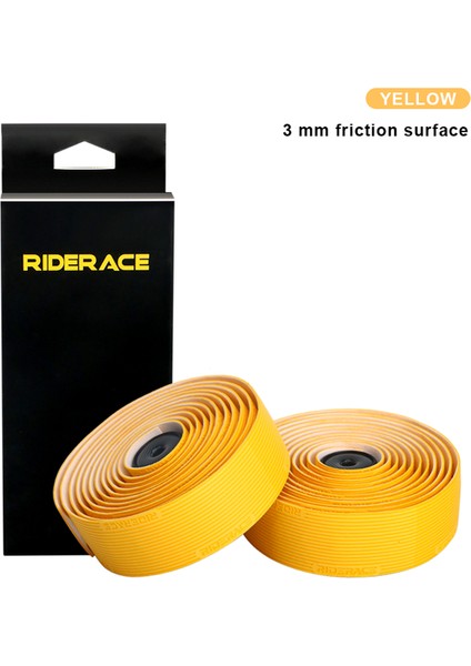 Sarı Stil Yol Bisikleti Direksiyon Bandı Profesyonel Yumuşak Bisiklet Sargı Kayışları Kaymaz Rahat Denge Bisiklet Direksiyon Bandı Uç Tapası (Yurt Dışından)