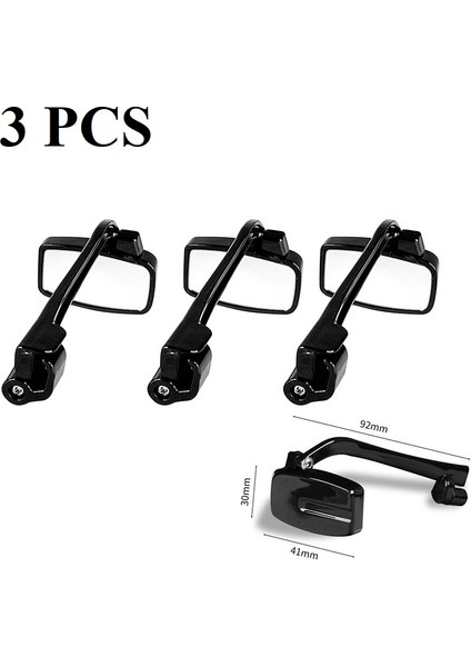 Siyah 3pcs Tarzı Bisiklet Bisiklet Bisiklet Gözlüğü Arka Görünüm Ayna Mi Kask Arka Görünüm Ayarı Arka Görüş Gözlüğü Montaj Bisiklet Ekipmanları (Yurt Dışından)