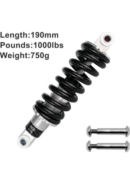 24-24-190MM-1000LBS Tarzı Dağ Bisikleti Şok Emici Arka Amortisör Arka Şoklar 650LB Için Bisiklet Yolcu, Cx, Mtb, Dağ Bisikleti, Elektrikli Scooterks Exa Amac: DönüşümTü (Yurt Dışından)