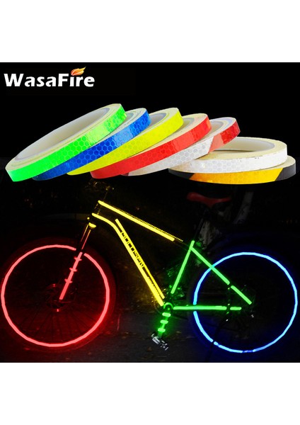 J Tarzı Wasafire Bisiklet Tekerlek Yansıtıcı Şerit Floresan Mtb Bisiklet Reflektif Sticker Bisiklet Için Yansıtıcı Şerit Bisiklet Uyarı Şeridi (Yurt Dışından)