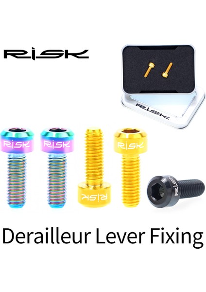 Siyah Stil Mtb Vites Kolu Vidaları Için Risk M5*14 Titanyum Fren Kolu Civataları Sabit Fren Kolu Vidası 4 Renk Bisiklet Parçaları (Yurt Dışından)