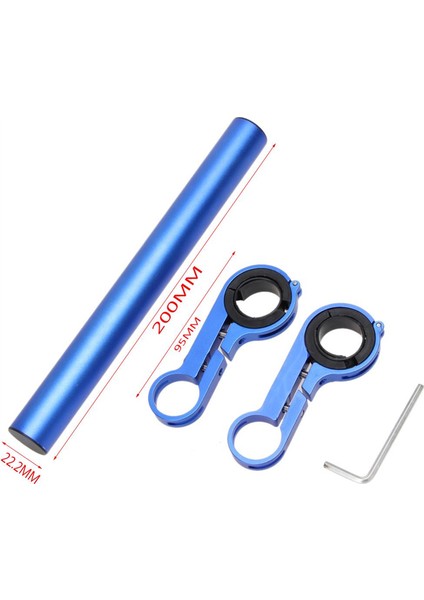 20CM Mavi Tarzı 20CM Tüp Bisiklet Direksiyon Uzatma Montaj Dağ Mtb Bisiklet Bisiklet Karbon Far Braketi Lamba El Feneri Tutucu Aksesuarları (Yurt Dışından)