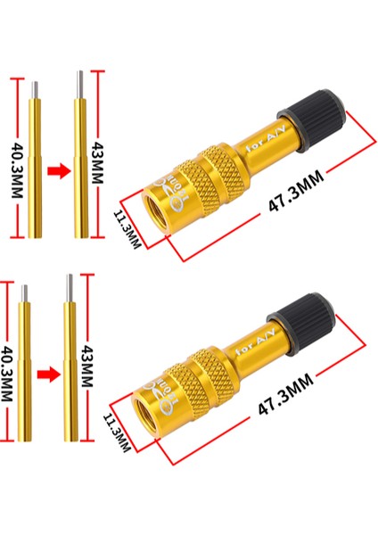 2pcs Altın Adaptör Tarzı Muqzı Bisiklet Çatalı Schrader Valf Adaptörü Alüminyum Alaşım Mtb Dağ Bisikleti Hava Çatalı Şişirme Dönüştürücü Kaymaz Dokulu (Yurt Dışından)