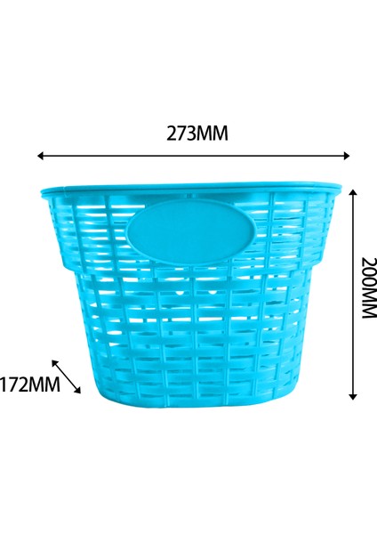 Mavi2 Tarzı Bisiklet Sepeti Boş Çocuk Bisikleti Üç Tekerlekli Scooter Depolama Ön Direksiyon Plastik Taşıyıcı Bisiklet Çocuklar Sürme Alışveriş (Yurt Dışından)