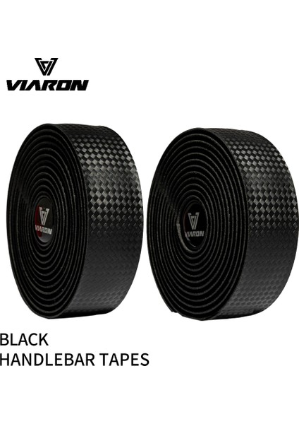 Siyah Stil Vıaron Bisiklet Direksiyon Bandı Eva Pu Yol Bisikleti Direksiyon Bandı Kaymaz Şok Emici Bisiklet Sarma Uç Takımları (Yurt Dışından)