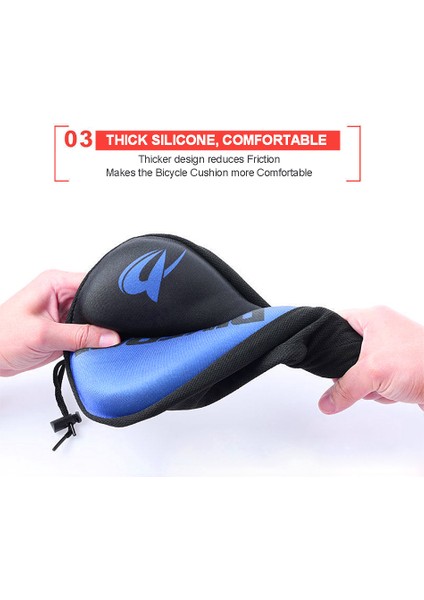 Kırmızı Stil Bisiklet Yastık Kılıfı Kalınlaştırılmış Süper Rahat Silikon 3D Jel Yastık Kılıfı Bisiklet Sele Koltuk Yastığı Binicilik Ekipmanı (Yurt Dışından) indirimleri