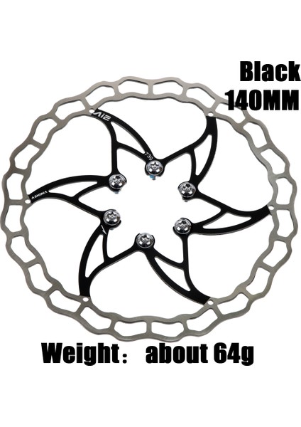 140MM Siyah Tarzı Ashıma Mtb Dağ Bisikleti Rotor Paslanmaz Süper Hafif Disk Fren Aro Civatalar Rotor (Yurt Dışından)