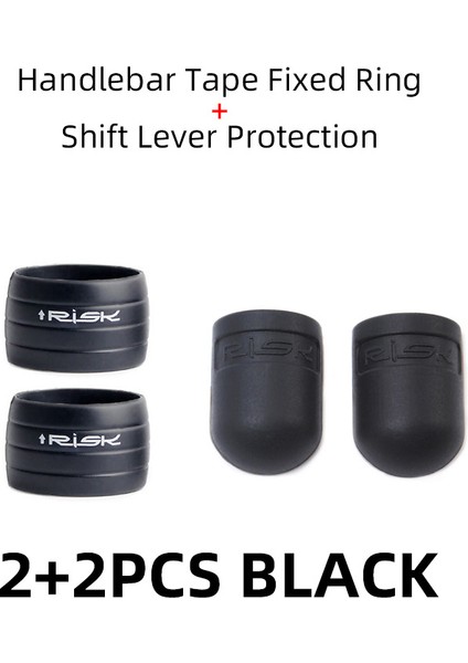 1 Takım Siyah Tarzı 2 Adet Risk Silikon Bisiklet Direksiyon Bandı Fişi Sabit Halka Yol Bisikleti Vites Kolu Koruma Kapak Kaymaz Bisiklet Aksesuarları (Yurt Dışından)