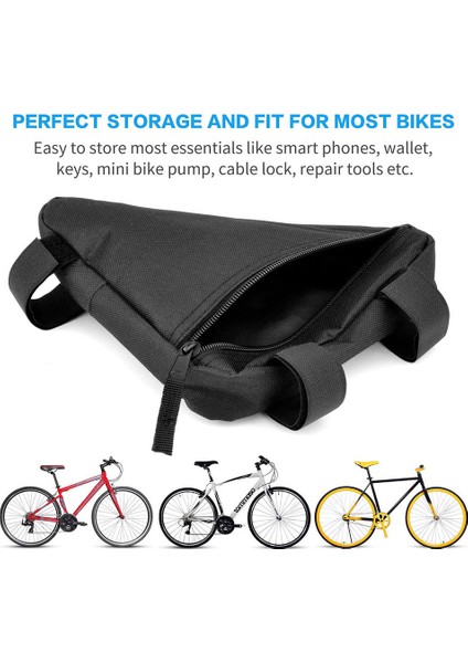 Siyah Stil Bisiklet Çantası Ön Tüp Çerçeve Direksiyon Su Geçirmez Bisiklet Çantaları Üçgen Çanta Tutucu Bisiklet Aksesuarları (Yurt Dışından) fiyatları