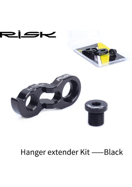 1 Takım Siyah Tarzı Rısk Arka Aktarıcı Askı Uzatma Kiti Bisiklet Kuyruk Kanca Uzatma Alüminyum Bisiklet Aktarıcı Adaptörü Bisiklet Parçaları (Yurt Dışından)