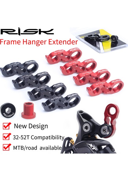 1 Takım Siyah Tarzı Rısk Arka Aktarıcı Askı Uzatma Kiti Bisiklet Kuyruk Kanca Uzatma Alüminyum Bisiklet Aktarıcı Adaptörü Bisiklet Parçaları (Yurt Dışından) fiyatları