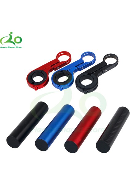 Siyah 26CM Tarzı Karbon Tüp Bisiklet Direksiyon Uzatıcı Çift Kelepçe Alaşım Braket Direksiyon Uzatma Bisiklet Işık Gps Bilgisayar Çerçeve Işık Klipsi (Yurt Dışından)
