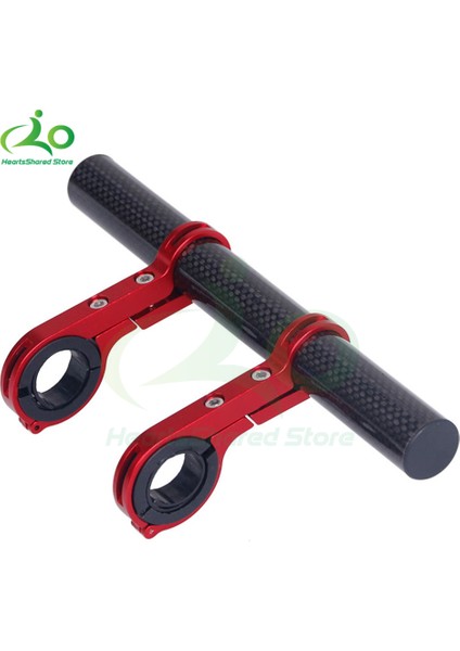 Siyah 26CM Tarzı Karbon Tüp Bisiklet Direksiyon Uzatıcı Çift Kelepçe Alaşım Braket Direksiyon Uzatma Bisiklet Işık Gps Bilgisayar Çerçeve Işık Klipsi (Yurt Dışından)