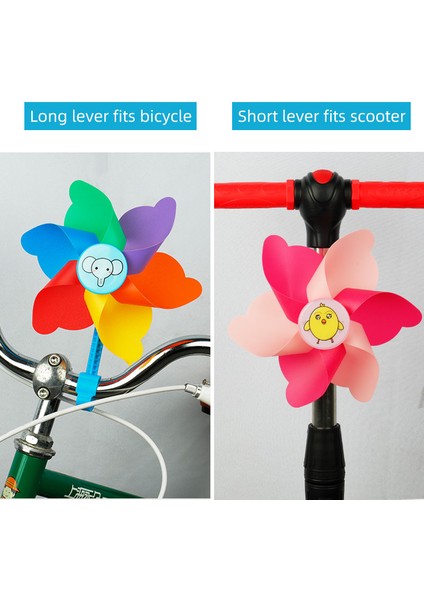 Uzun Kol B Stili Çocuk Scooter Üç Tekerlekli Çiçek Rüzgar Gülü Çocuklar Bisikleti Yel Değirmeni Dekorasyon Parçaları Kendin Yap Kurulum (Yurt Dışından) indirimleri