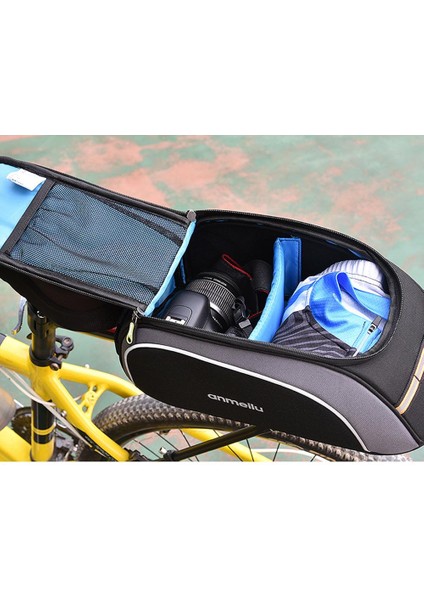 Kumral Stili 8l Bisiklet Çantaları Büyük Kapasiteli Su Geçirmez Bisiklet Çantası Dağ Bisikleti Sele Rafı Bagaj Taşıyıcı Bisiklet Çantası (Yurt Dışından) indirimleri