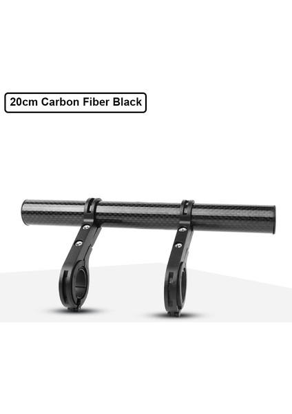 20CM Karbon Siyahı Tarzı Bisiklet Direksiyon Uzatma Uzantısı Karbon Fiber Braket Alüminyum Alaşım Kelepçe Bisiklet Hız Ölçer Far Işık Lamba Tutucu (Yurt Dışından)
