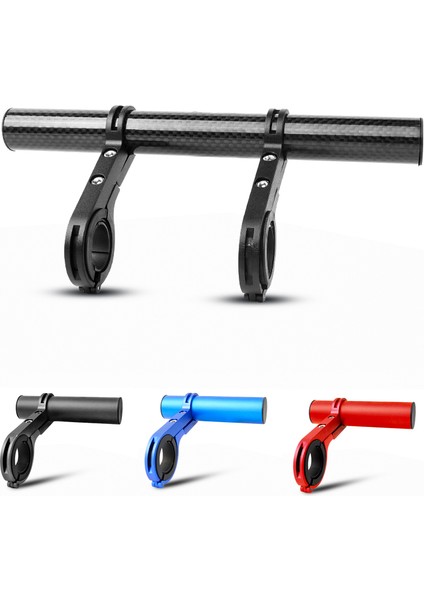 20CM Karbon Siyahı Tarzı Bisiklet Direksiyon Uzatma Uzantısı Karbon Fiber Braket Alüminyum Alaşım Kelepçe Bisiklet Hız Ölçer Far Işık Lamba Tutucu (Yurt Dışından) modelleri
