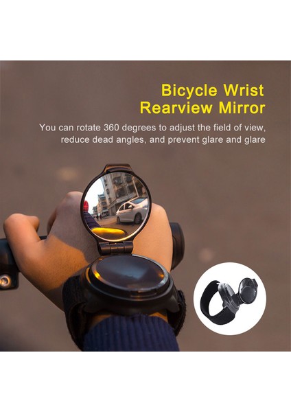 Bisiklet Arka Görüş Aynası Bisiklet 360° Dönebilen Kol Bilek Kayışı Arka Ayna Bisiklet Sürerken Güvenlik Ekipmanı (Yurt Dışından) fırsatları
