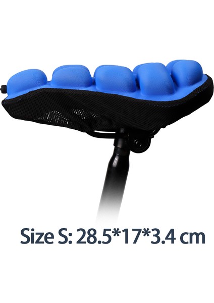 S Mavi Tarzı 3D Hava Yastıklı Bisiklet Koltuk Kılıfı Süper Yumuşak Dekompresyon Şok Emici Mtb Yol Kalınlaştırılmış Bisiklet Koltuğu 4 Renk Bisiklet Aksesuarları (Yurt Dışından)