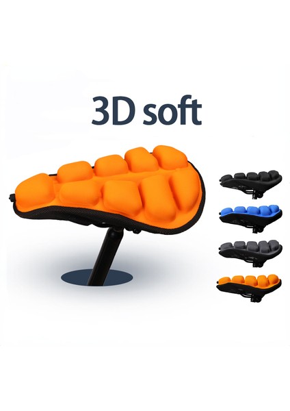 S Mavi Tarzı 3D Hava Yastıklı Bisiklet Koltuk Kılıfı Süper Yumuşak Dekompresyon Şok Emici Mtb Yol Kalınlaştırılmış Bisiklet Koltuğu 4 Renk Bisiklet Aksesuarları (Yurt Dışından) fiyatları