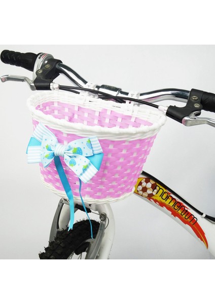 No.2 Tarzı Çocuk Bisiklet Sepetleri El Örgüsü Bisiklet Sepeti Bisiklet Ön Direksiyon Tutacağı Süsler Fişek Çantası Tutucular Kızlar Bisiklet Püsküller Kurdeleler (Yurt Dışından) indirimleri