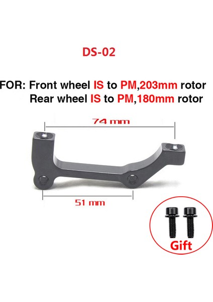 DS02 Stili Ztto Mtb Disk Fren Montaj Adaptör Braketi Pm'den Pm'ye Disk Fren Boşluğu Yıkayıcı Adaptörü Mtb Yol Bisikleti Için (Yurt Dışından)