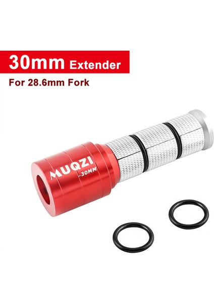 30MM Kırmızı Stil C Alüminyum Mtb Yol Dağ Bisiklet Çatalı Genişleme Yıldızı Somun Gizli Karbon Alaşım Bisiklet Ön Çatal Boru Uzatıcı mm (Yurt Dışından)